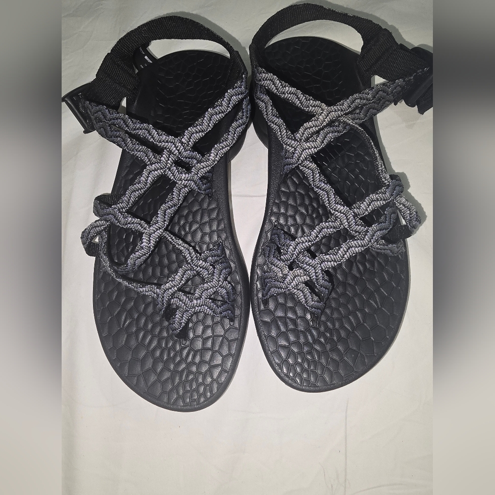 Chaco Women's Black and Gray Sandals